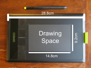 Wacom Bamboo Pen & Touch Graphics Tablet size dimensions