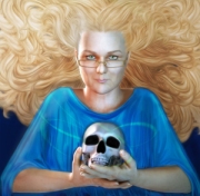 RayneHall - Fantasy Horror Author - Portrait by Fawnheart